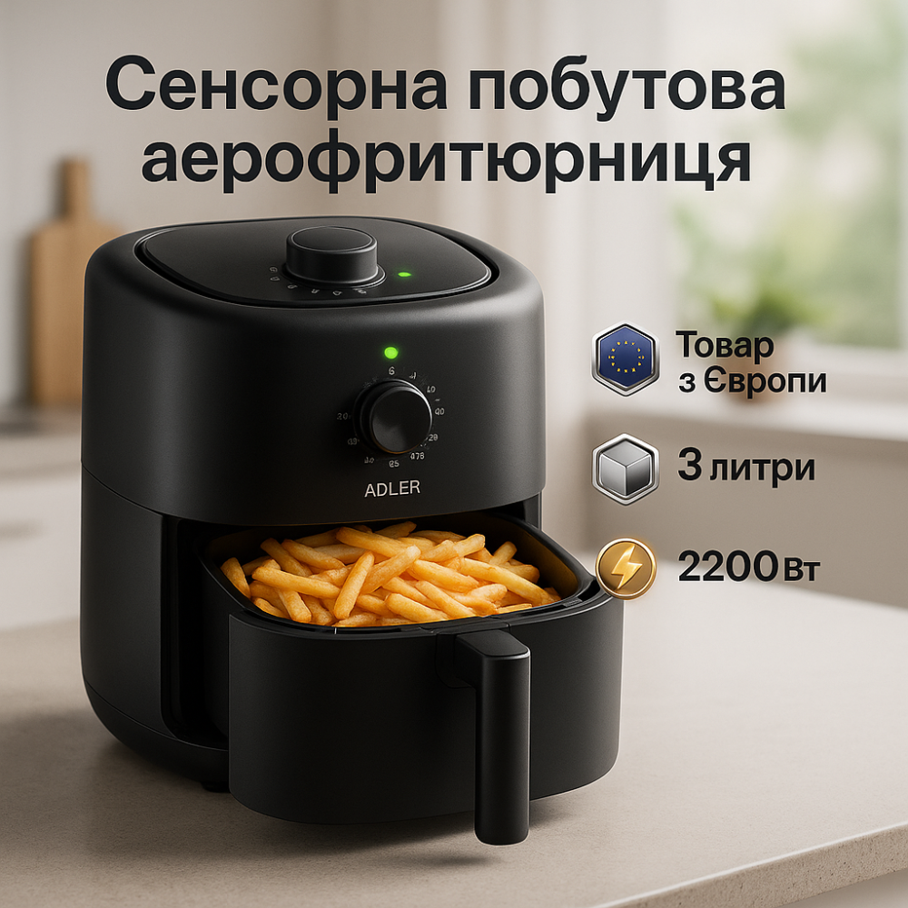 Картофель фри без растительного масла Adler AD 6310 2200Вт 3Л, Аэрогриль с сенсорным управлением VW-85 Львов - изображение 15