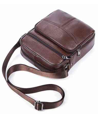 Сумка мужская зернистая Vintage 14705 Коричневая Киев