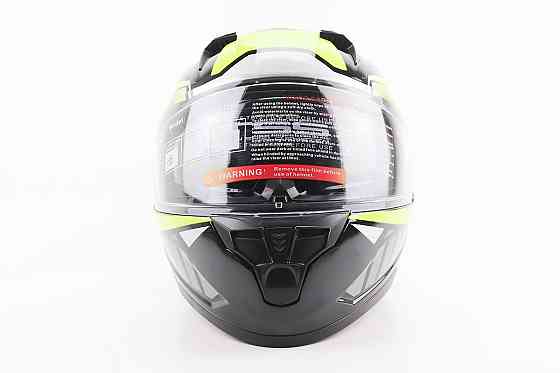 Шолом інтеграл, закритий (сертифікація DOT)+відкидні окуляри BLD-M67 L (59-60см), ЧОРНИЙ/НЕОНОВО-ЗЕЛЕНИЙ Киев