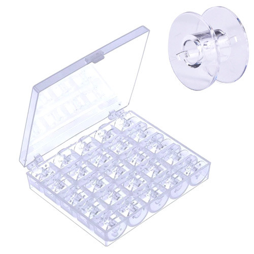 Шпулька універсальна для швейної машини 25шт, котушка пластикова в кейсі Вінниця - фото 1