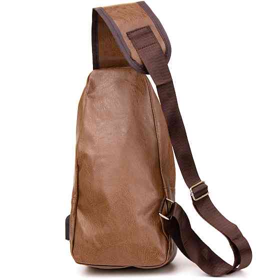 Сумка кросс боди с эмблемой из кожзама Рыжая (Vintage) Киев