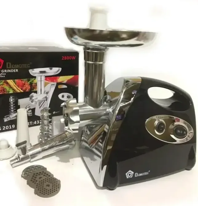 Мясорубка DOMOTEC MS-2019 2800Вт с реверсом, насадкой для томатов, кеббе, колбас, 3 решетки, соковыжималка Одесса - изображение 10