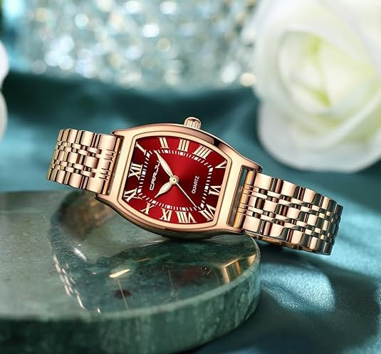 Годинник жіночий наручний Crrju France Золотистий Вінниця - фото 5