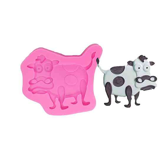 Молд силиконовый Корова 56 на 56 мм розовый Киев