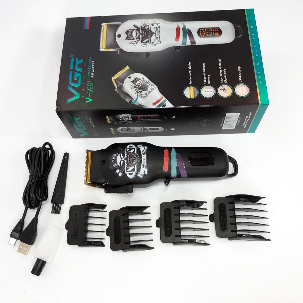 Машинка для стрижки волосся з універсальним живленням VGR V-699, Електромашинка для стрижки KZ-37 Київ - фото 7