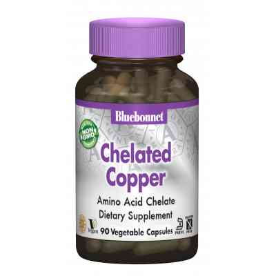 Мінерали Bluebonnet Nutrition Хелатна Мідь, Albion, 90 гелевих капсул (BLB-00665) Вінниця