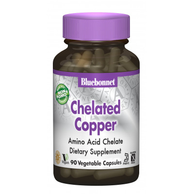 Мінерали Bluebonnet Nutrition Хелатна Мідь, Albion, 90 гелевих капсул (BLB-00665) Вінниця - фото 1
