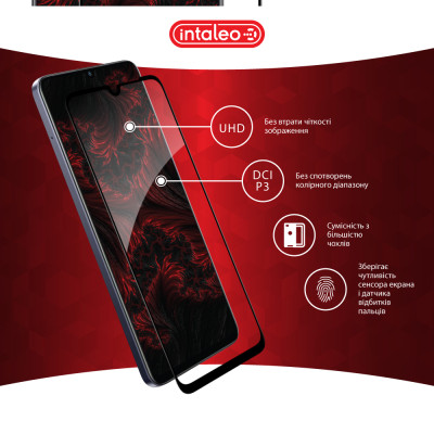 Стекло защитное Intaleo Full Glue Realme Note 60 Black (1283126608995) Винница - изображение 4