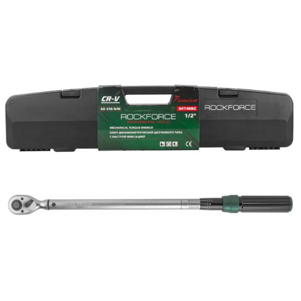 Ключ динамометричний щолчкового типу з швидкою фіксацією "Premium" 60-330Нм,1/2", в пластиковому кей Одеса - фото 1