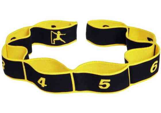 EasyFit Еспандер стрічка EasyFit з петлями для тренувань жовтий (MEDIUM) Коломия