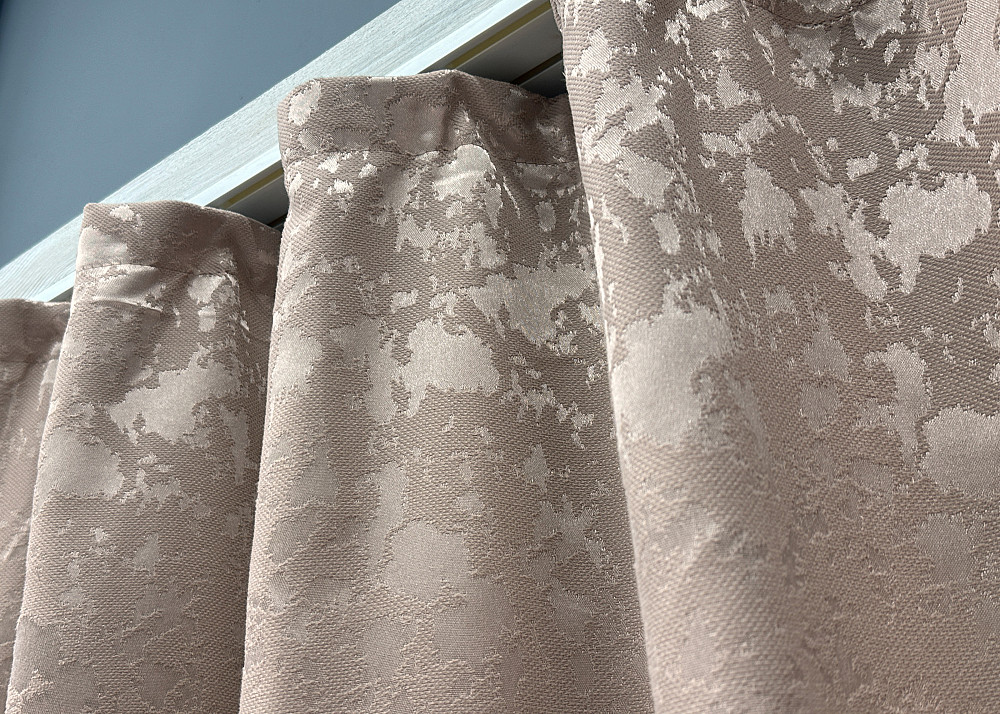 Комплект коротких штор VR-Textil Льон мармур Pavliani VO № 1715ш світло-пудровий 130х170 см 2 шт (35-0341) Київ - фото 8