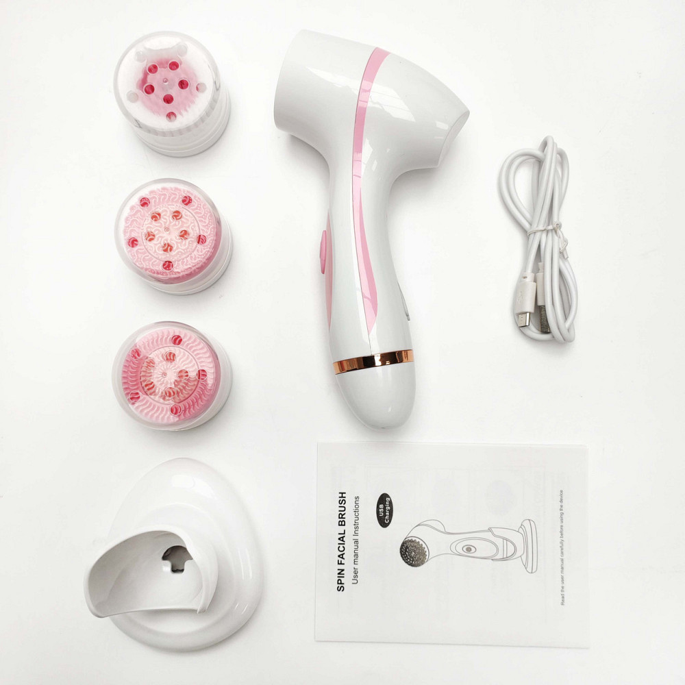 Силіконова електрична щітка для обличчя 3в1 AE-868 Київ - фото 2