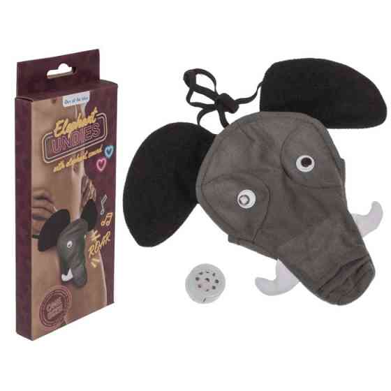 Чоловічі стрінги Слон зі звуком Elephant undies with elephant sound, black - one size Sex Aura Київ