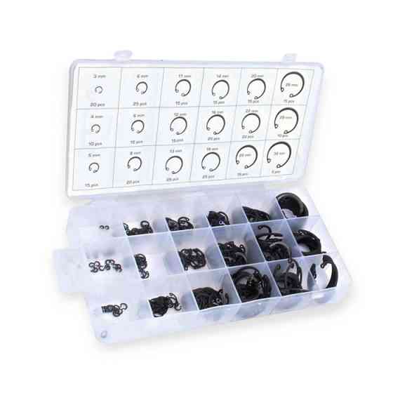 Кольцо стопорн. набор 300 шт внутреннее 18 диаметров 3-32мм Мукачево