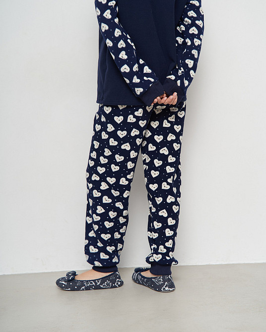 Женский теплый домашний костюм со штанами Флис - Сердечки Lady Secret 94115 XL Киев - изображение 5