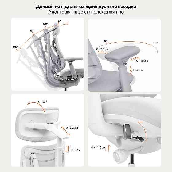 Крісло офісне LiberNovo Omni Space Gray 48 см (CP-GW-0000015-00-00) ( 19137 ) Харків