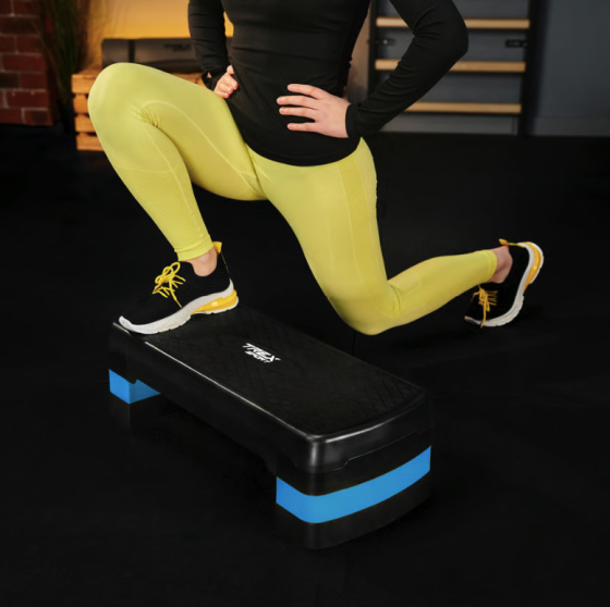 Степ платформа спортивная для фитнеса аэробики кардио упражнений на выносливость регулируемая высота голубая Киев