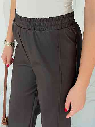 Шкіряні штани прямого крою "Cosmic" |  Норма та батал Шоколадний, 50-52 Київ