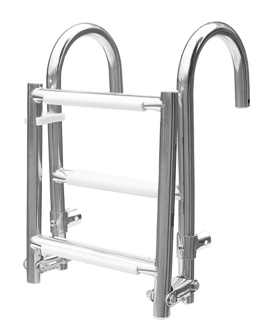 Лестница 1+2 Складная Нерж для лодки и катера AquaL Киев - изображение 1