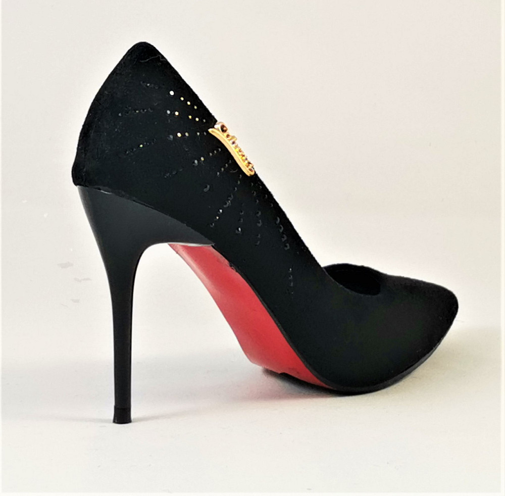 Жіночі Чорні Туфлі на Каблуці Шпильке Замшеві Модельні (розміри: 36,37,38) — 69-1 Дніпро - фото 4