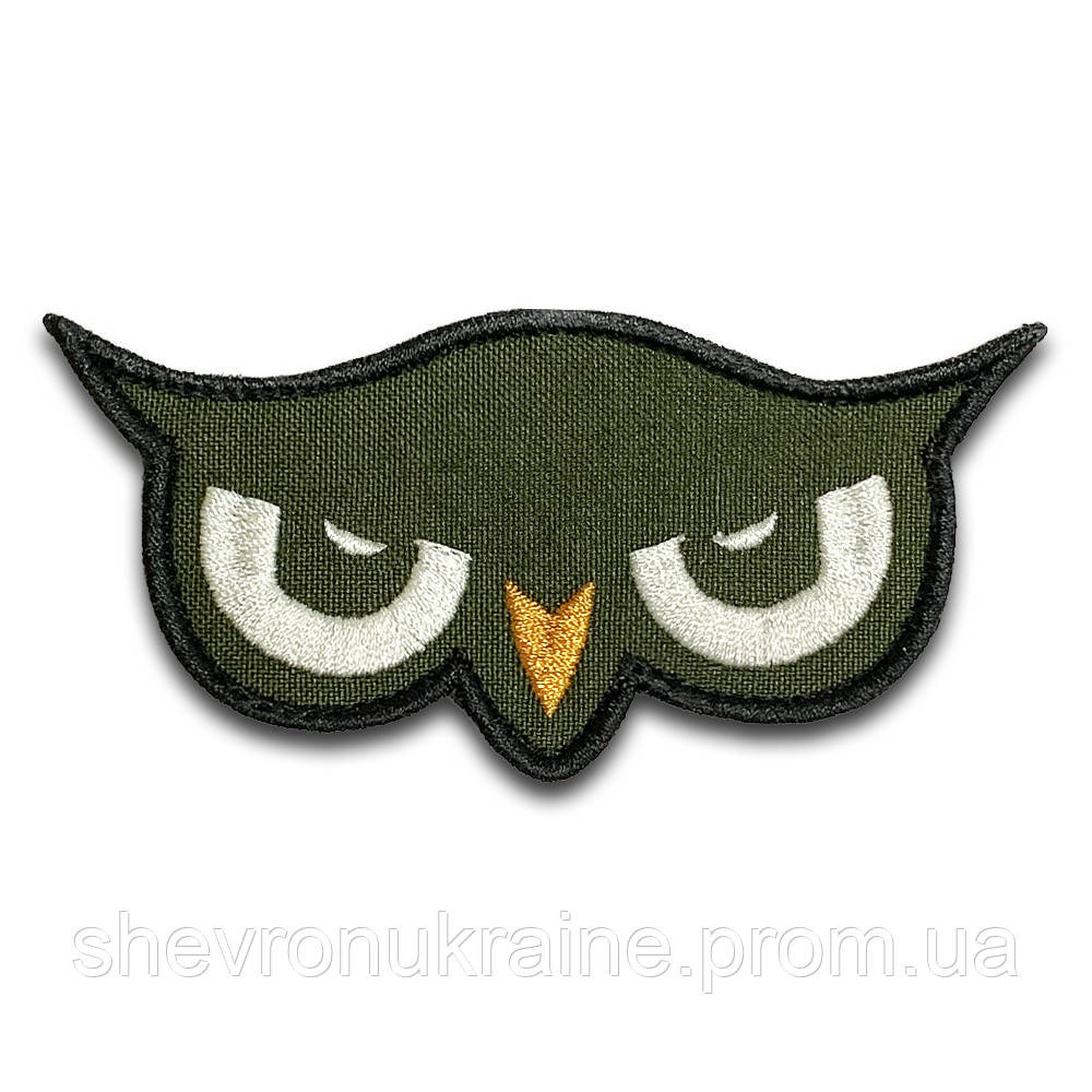 Шеврон очі сови (Форма контурна. На липучці) Розмір 10x5см Київ - фото 8