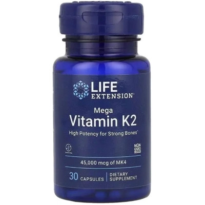 Вітамінно-мінеральний комплекс Life Extension Вітамін К2, 45 мг, Mega Vitamin K2, 30 капсул (LEX-24173) Вінниця - фото 1