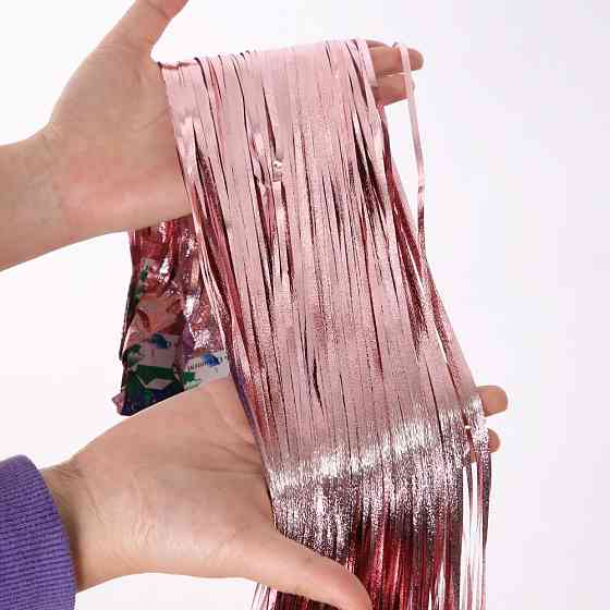 Дождик для фотозоны праздничный 2 м на 1 м розовое золото Киев