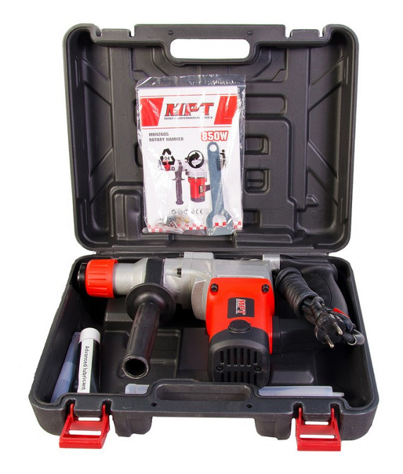 MPT Перфоратор MPT SDS plus 26 мм 850 Вт 800 об/хв 4500 уд/хв 5 Дж 2 режими аксесуари 2 шт кейс Коломия - фото 7