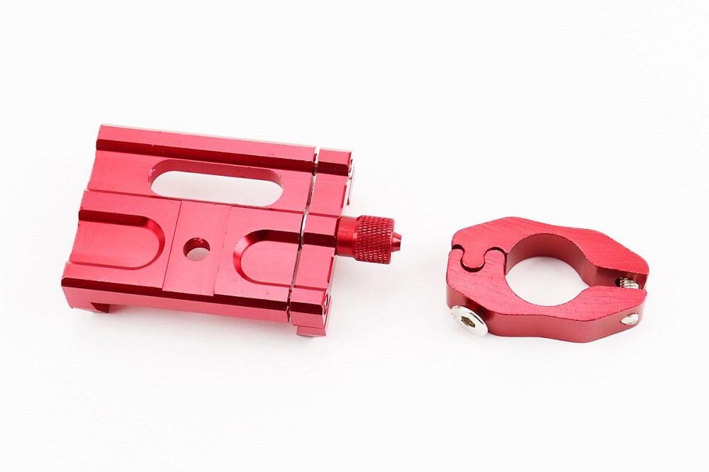 Тримач телефону на кермо металевий, ширина 50-100мм регульована, Червоний Киев - изображение 2