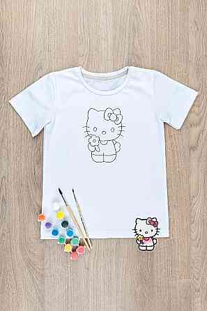 Футболка-раскраска детская HELLO KITTY Крохатушка одяг Киев