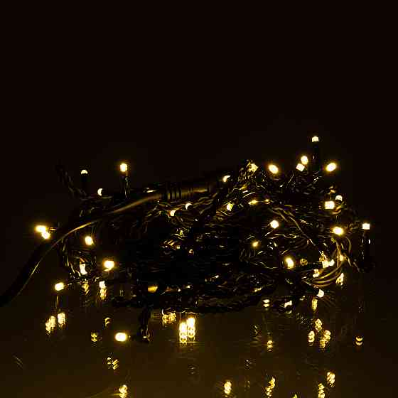 Garlando Новорічна гірлянда вулична Бахрома 6 м 105 LED чорний провід Жовтий 6МBY Коломия