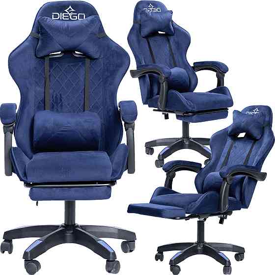 Крісло геймерське DIEGO ALCANTARA PRO Dark Blue Київ