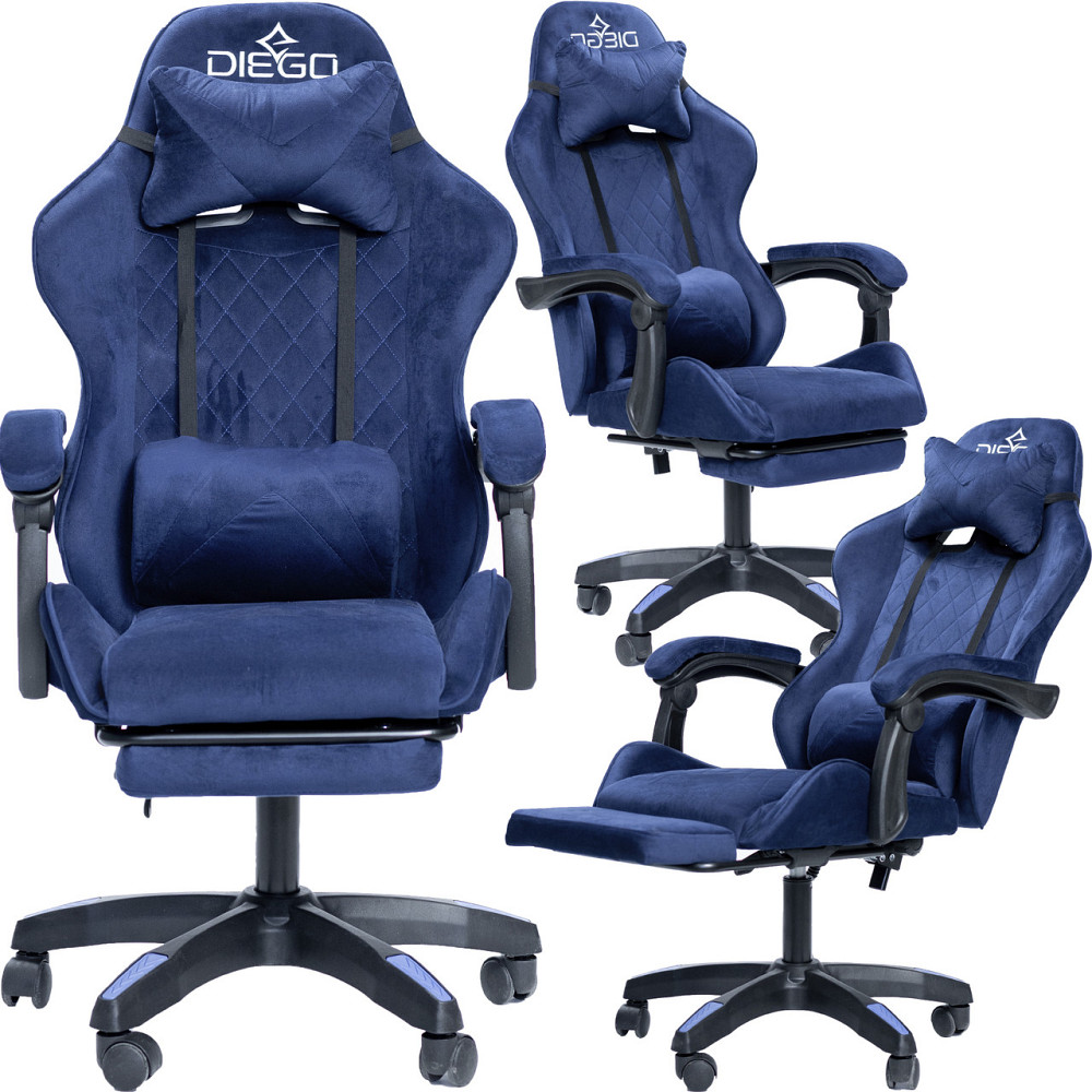 Крісло геймерське DIEGO ALCANTARA PRO Dark Blue Київ - фото 1