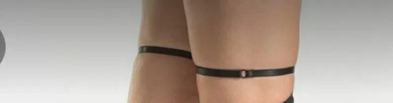 Наколінники для спорту танців, спорту та гімнастики зі стропами Розмір S NK-003 чорні Бровари - фото 2