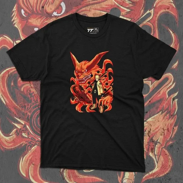 Футболка мужская с принтом Наруто Наруто і Дев'ятихвостий Размер 48 Anime0317 Днепр - изображение 1