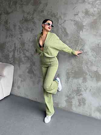 Женский прогулочный костюм двойка облегченная двунить варенка Хаки, 44 Одесса