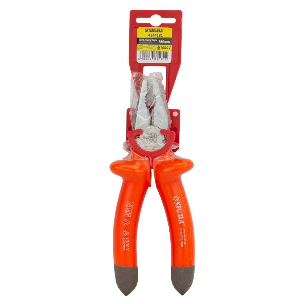 Плоскогубці діелектричні 180 мм 1000В SIGMA (4344181) Київ - фото 7
