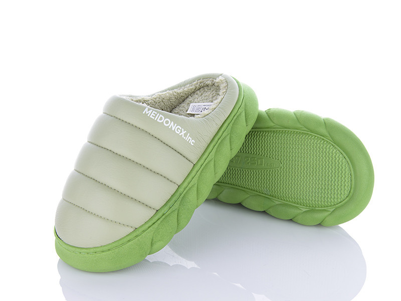 Тапки женские зеленый закрытый носок теплые мягкая подошва Одесса - изображение 3