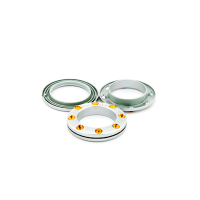 Универсальные люверсы для штор 36 мм со стразами янтарь (5 шт) хром-мат Бровары - изображение 1