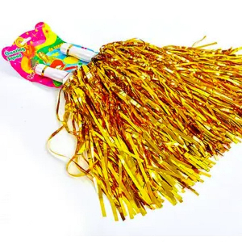 Помпони для чарлідингу золото 2 шт. Київ - фото 1