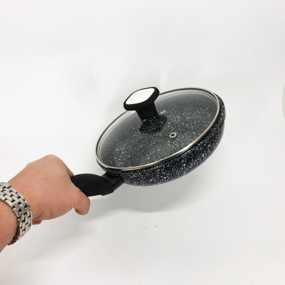 Сковорода глубокая алюминий UNIQUE UN-5113 20 см, Практичная сковорода для кухни, Сковородки без масла VB-75 Львов - изображение 14