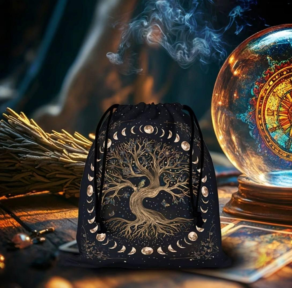 Мішечок оксамитовий для таро, рун, кристалів, Дерево життя Київ - фото 2