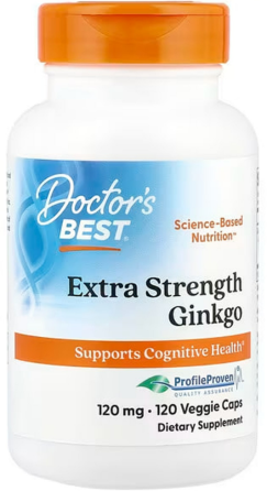 Гинкго Билоба экстрасильный Doctors Best Extra Strength Ginkgo 120 капс Киев