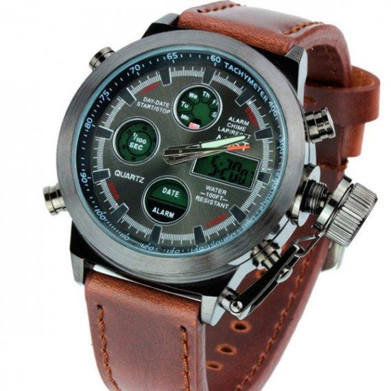 Годинник чоловічий тактичні водостійкий AMST Mountain Green (2 ремінці) Київ - фото 10
