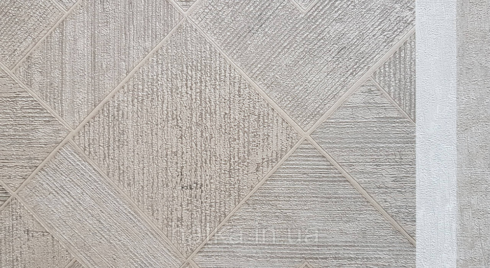 Шпалери вінілові на флізеліні Ritus Marburg метрові геометрія під плитку структурні бежеві Київ - фото 4