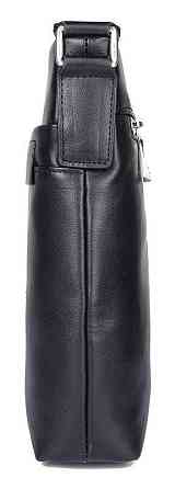 Сумка чоловіча в гладку шкіру Vintage 14981 Чорна Київ