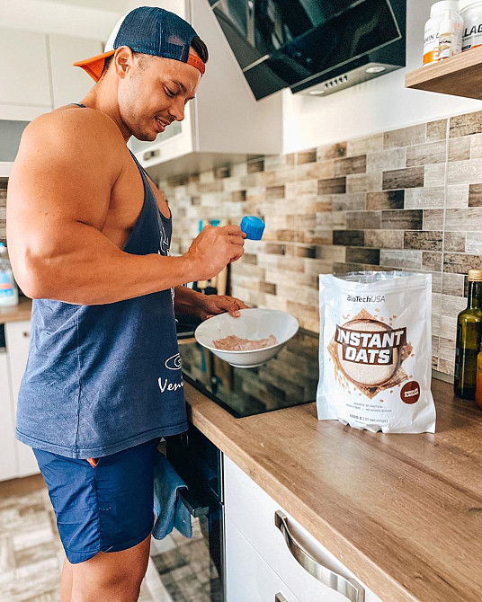 Вівсяні пластівці швидкого приготування BioTech Instant Oats Gluten Free 1000 g (Unflavoured) Луцьк - фото 3