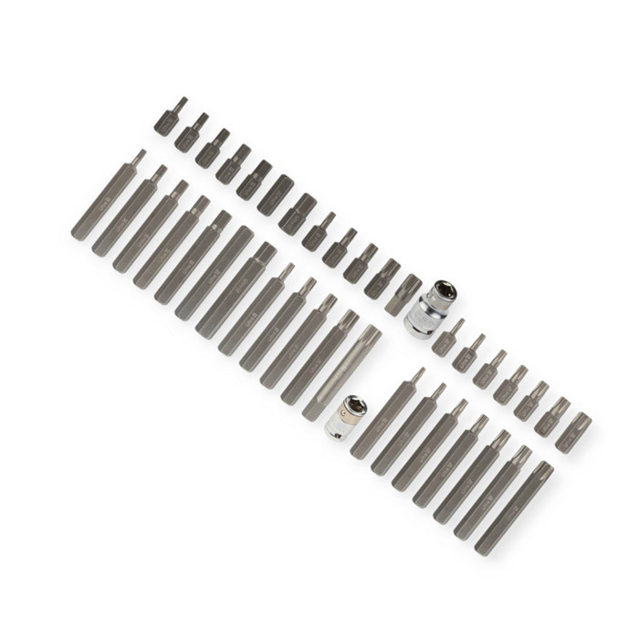 Набір біт 10мм з переходом. 1/2", 3/8" TORX, HEX, SPLINE 40 шт, S2 (мет. бокс) Ultra Мукачево - фото 1