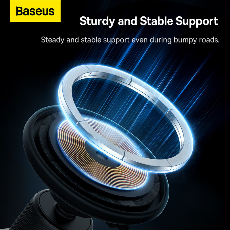 Автотримач для телефона з БЗП Baseus CW01 Magnetic Wireless Charging Car Mount Air Vent Version 15W Cluster Одеса - фото 8