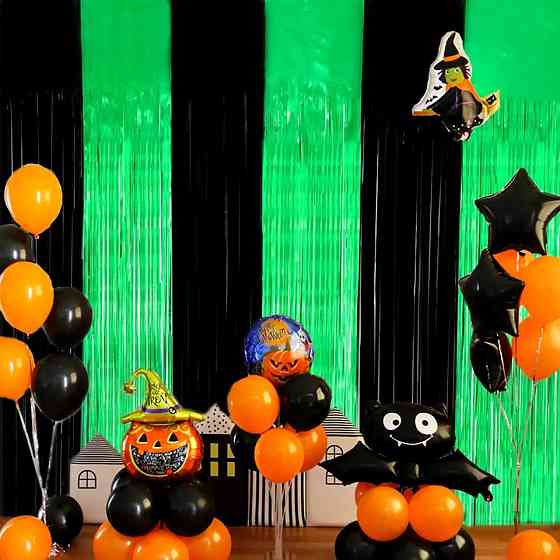 Дождик для фотозоны 2 м на 1 м черно-зеленый Киев